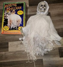 Vintage Fitco Hanging SKULLMAN Skull Man Skeleton Halloween Decor Spooky Yard  picture