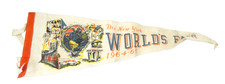 1964-65 New York World's Fair Pennant Unisphere U.S. Steel Vintage Souvenir picture