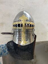 Medieval Bassinet Sport Combat Sugar Loaf Helmet 16 Gauge Knight Custom Hardened picture