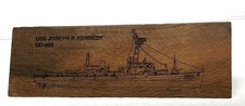 Vtg USS Massachusetts/USS Joseph P Kennedy DD 850 Teak Deck Piece Artifact USN picture