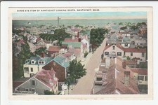 Nantucket MA postcard - Birds eye view 1910s - 1930s picture