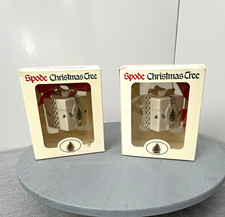 Lot of 2 Spode Christmas Tree Gift Box Porcelain Ornaments Open Box New Inside  picture