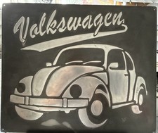 Volkswagen Beetle Bug Metal Sign 20x24 Handmade Vintage Garage Wall Art picture