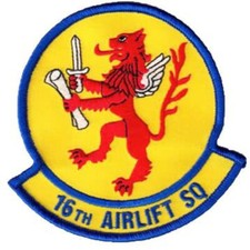 16th Airlift Squadron Patch – Sew On, 4 in picture