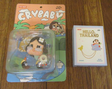 Pop Mart Crybaby Tuk Tuk Figure & Crybaby Hello Thailand Badge Blind Box New NIB picture