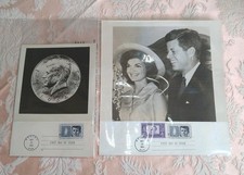 Vintage JFK & Jackie Memorabilia With Stamps First Day Of Use Boston MA 1964 picture