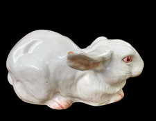 ✨ Vintage Mid Century  Italy Glazed  Terracotta Rabbit Signed Estate ✨ picture