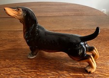 Vintage Beswick England Brown/Black Standing Ceramic Dachshund Male picture