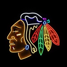 Chicago Blackhawks LED Neon Sign With Dimmer USB Powered Adjustable Light picture