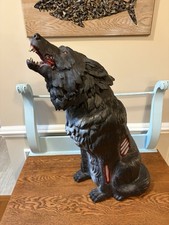 Halloween Fun Express Animatronic Blowmold Zombie Dog Prop Wolf Black Howling picture