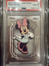2024 TOPPS CHROME DISNEY #2 MINNIE MOUSE PSA 10 picture