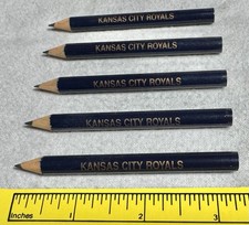 Vintage Kansas City Royals Wood Pencil Lot 5 Collectible Golf Cart Size Sharp picture