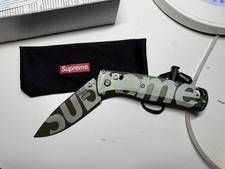 *NEW* Supreme Bugout Green Pocket Knife Beautiful Piece of ART picture