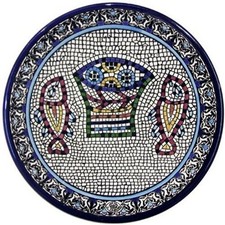 Armenian Pottery ~ Large Loaves and Fish Plate. picture