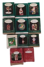 Huge Lot 11 Hallmark Keepsake MINIATURE  Ornaments  w Collector Series in Boxes picture