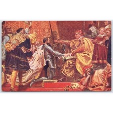 Postcard of Feudal Homage to Polish King Zygmunt by Prussian Prince picture