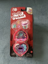 Polly Pocket Mattel 80th Anniversary Ring Box Celebration Compact Misprint picture