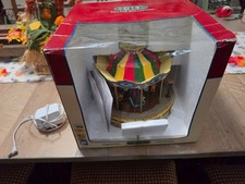 Lemax Village Collection BELMONT CAROUSEL Animated Musical Light RARE 2004 Works picture
