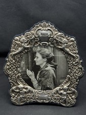 Vintage Carrs Sterling Silver Cherubs Photo Frame, England picture