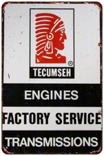 Tecumseh Engines Factory Service auto vintage LOOK Reproduction metal sign picture