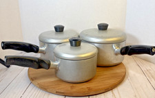 Wear Ever Aluminum Saucepans Set 3 Piece w/Lids 751, 751-1/2, 752 picture