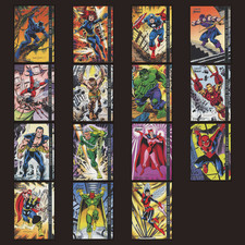2022 Fleer Ultra Avengers Silver Age Complete Set 15 Cards Spider-Man Hulk Thor picture