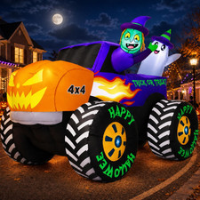 zukakii 8FT Long Giant Halloween Inflatables Decoration Outdoor Monster Truck Ca picture