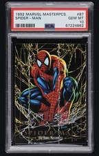 SkyBox 1992 Marvel Masterpieces Spider-Man #87 PSA 10 Gem Mint Trading Card picture