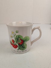 Vintage Keen's Imperial Strawberry Ceramic Mug Made In Japan Kitch Cottagecore  picture