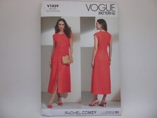 Vogue 1859 Rachel Comey Fitted Bust Ankle Length Dress Pattern Misses' Sz 16-24 picture