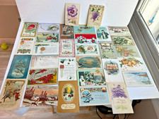 Variety Lot of 53 Antique Happy New Year Postcards (see all pics)  Used/Unused picture
