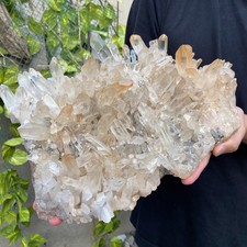 17.5lb Large Natural Clear White Quartz Crystal Cluster Rough Healing Specimen picture