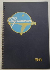 ORIGINAL VINTAGE 1943 WWII GRUMMAN AVIATION AIRCRAFT CALENDAR BOOK picture