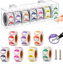 3500 PCS Day Dot Stickers for Food Labels - 7 Days of the Week Dispenser picture