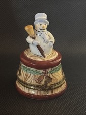 Limoges Snowman Trinket Box picture