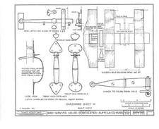 Dorchester Massachusetts Bird-Sawyer House 1930s Hardware Sheet A HABS picture