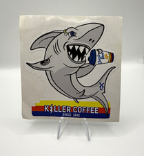 Rare Vintage Dutch Bros Killer Coffee Shark Sticker HTF Old School Decal picture