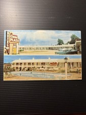 Vintage Corona Plaza Motel Postcard Pool TV Mid Century Roadside Americana picture