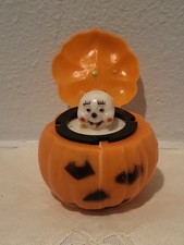 Vintage Fun World Halloween Jack-O-Lantern Pumpkin Pop Up Ghost Plastic Toy Read picture