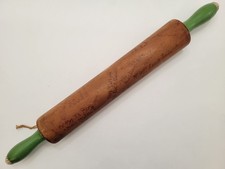 Vintage 1940s Womens Club Rolling Pin Wooden Kitchenware Signed Santa Monica CA picture