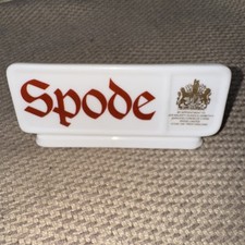 Spode Bone China Advertising Store Red White Countertop Display Sign England picture