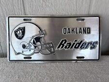 Vintage Oakland Raiders NFL Football 1990s Metal License Plate picture