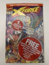 X-Force #1 (Marvel Comics August 1991) 🔑KEY ISSUE 🔥DEADPOOL CARD 🔥HIGH GRADE picture
