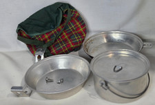 Vintage Girl Scouts Of America Camp Mess Kit  Aluminum Cooking Camping Pans picture