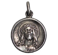 Antique Sterling Silver Jesus Crown of Thorns Pendant Signed José da Silva picture