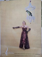 1950 Women's Kiviette evening gown William Winkler's Tortoise shell  Vintage ad picture