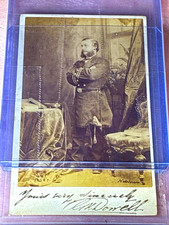 Civil War Union General Irvin McDowell Signed Antique Notman Photo Cabinet Card picture