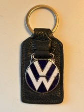 Vintage 1970-1980’s VW cloissone leather keyring keychain fob - Made in England picture