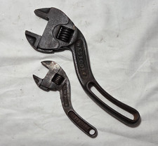 Lot Of 2 Vintage Westcott S Curve Adjustable Wrenches Keystone Mfg, 10 & 6” picture