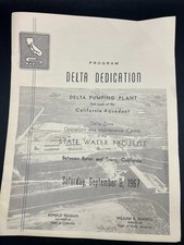 1967 Delta Pumping Plant California Aqueduct Ronald Reagan Dedication & Map HTF picture